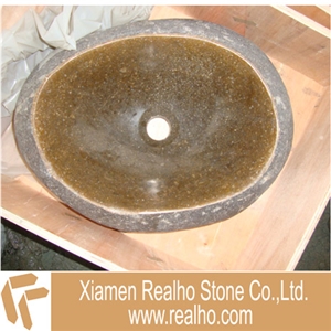 Cheap Granite Stone Sink, Stone Sink, River Stone Yellow Granite Sink