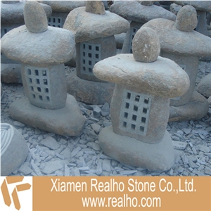 Chinese Garden Stone Lanterns, Mountain Stone Yellow Granite Lanterns