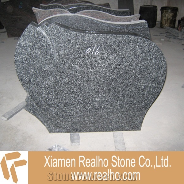 G654 Dark Granite Headstone, G654 Black Granite Headstone