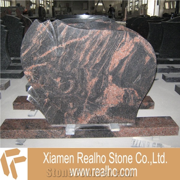 Red Granite Head Tombstone