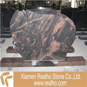Red Granite Head Tombstone