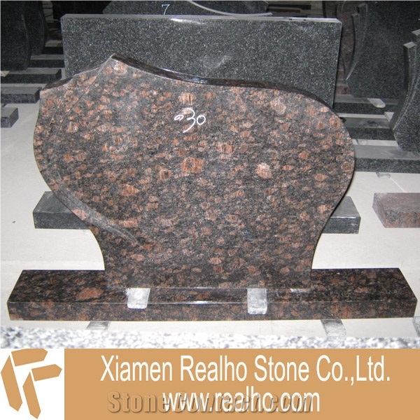 Tan Brown Tombestone Head, Granite Tombstone