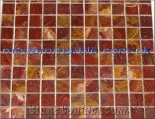 Multicolor Red Onyx Mosaic, Onice Red Onyx