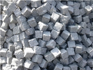 Building Material G654 Granite Setts, G654 /Padang Dark Black Granite Cobble, Pavers