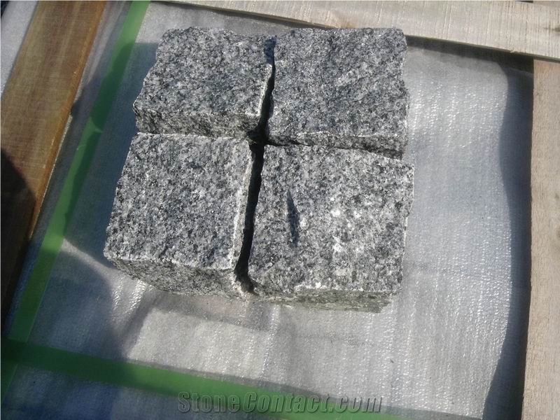 Building Material G654 Granite Setts, G654 /Padang Dark Black Granite Cobble, Pavers