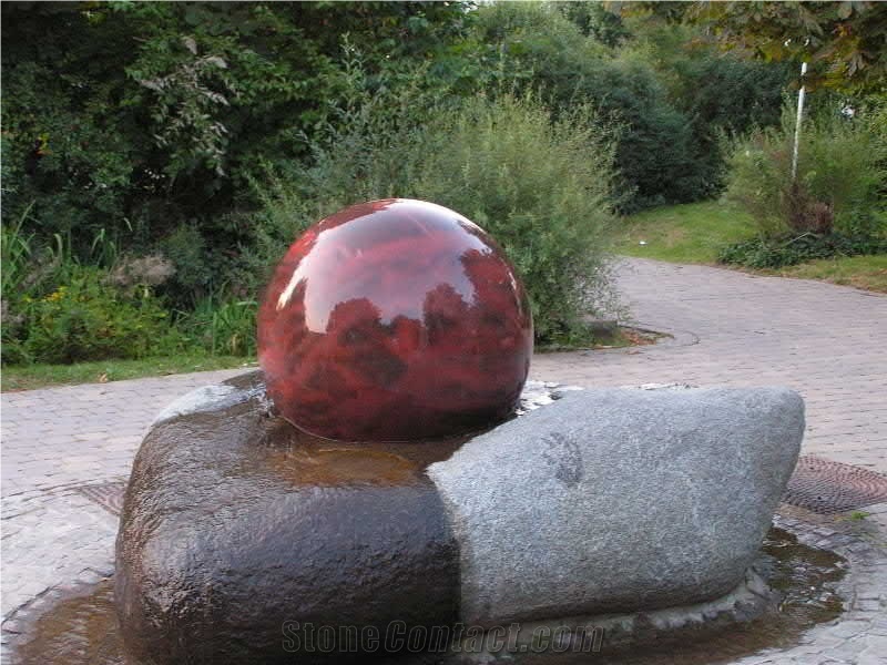 Rolling Ball Water Fountains,rotating Granite Ball