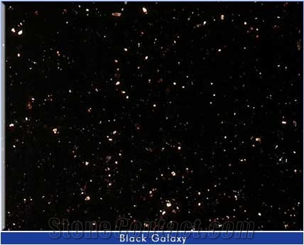 Nero Galaxy Granite Slabs, Black Galaxy Granite