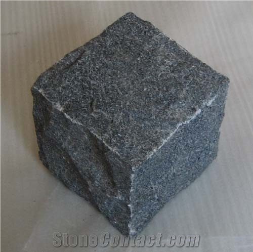 Dark Grey Granite G654 Cube Stone, G654 Black Granite Cube Stone