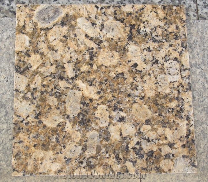 Giallo Fiorito Granite Tiles, Brazil Yellow Granite