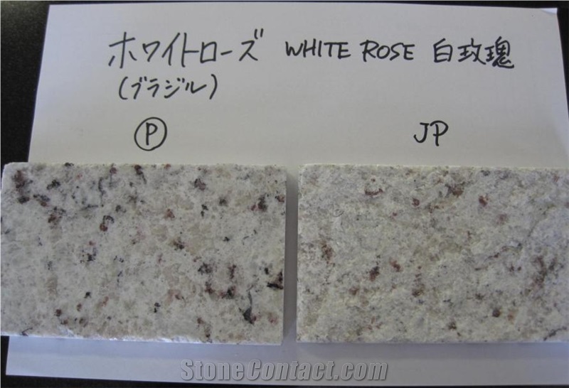 White Rose Granite Tile, Brazil White Granite