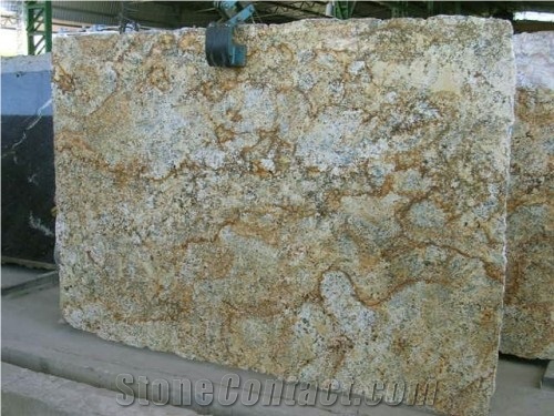 Solarius Granite Slabs, Brazil Yellow Granite