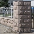 Granite Wall Stone, Natural Red Granite Mushroom Stone