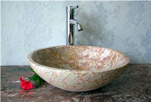 Cheap Agate Red Marble Sink