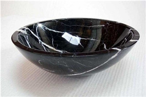 Cheap Black White Vein Marble Sinks