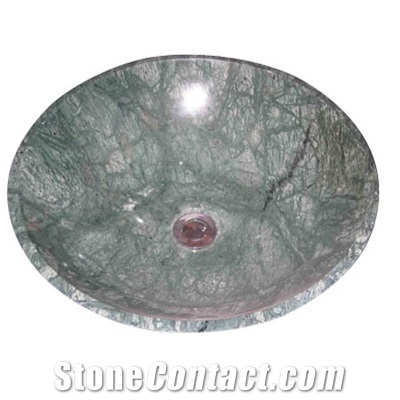 Cheap Dark Green Marble Stone Vessel Sink