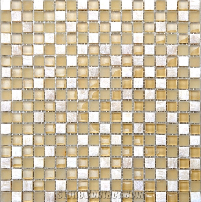Cheap Honey Onyx Glass Mosaic Tiles