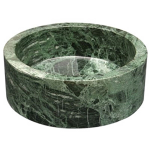 Dark Green Stone Round Sink, Green Marble Round Sink