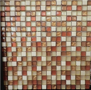 Egypt Beige Stone Mosaic Glass Mosaic Pattern, Beige Marble Mosaic Pattern