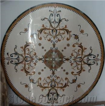 Stone Inlay Medallions Patterns for Home Decoratio
