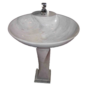 White Serpeggiante Stone Bathroom Vessel Sinks, White Marble Vessel Sinks
