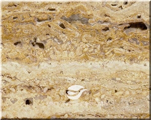 Antique Yellow Travertine Tiles, Iran Yellow Travertine