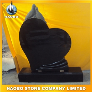 Birds Carving Monument, Black Granite Memorial