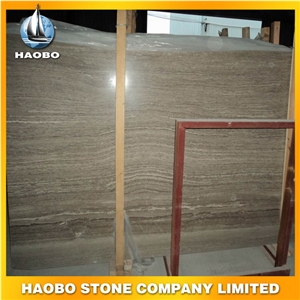 Coffee Brown Marble, Grey Vein Marble Slab