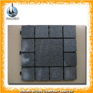 Flamed Basalt Pavement Tiles, Black Stone Paver, China Lava Stone Black Basalt Pavements