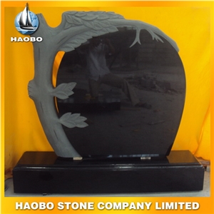 Granite Headstone Tree Carving Monument