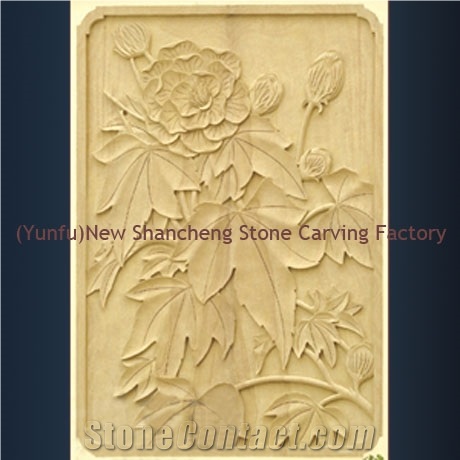 China Natural Beige Sandstone Relief