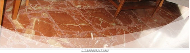 Breccia Roja - Rojo Valencia Floor Tiles, Dominican Republic Red Marble
