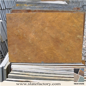 Golden Slate Tile for Wall Cladding, China Yellow Slate