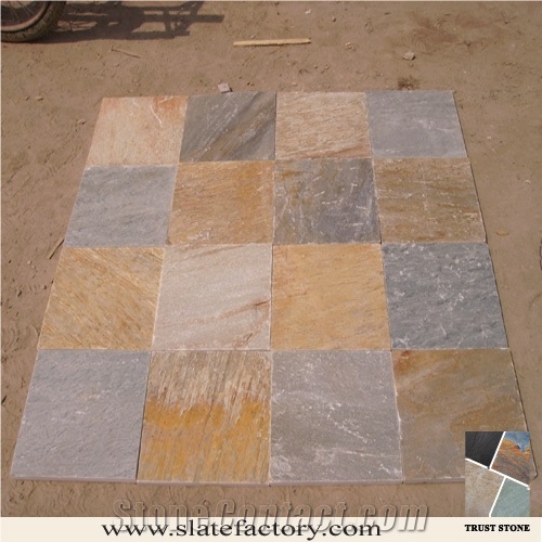 Natural Quartzite Floor Tiles, Multicolor Quartzite Tiles