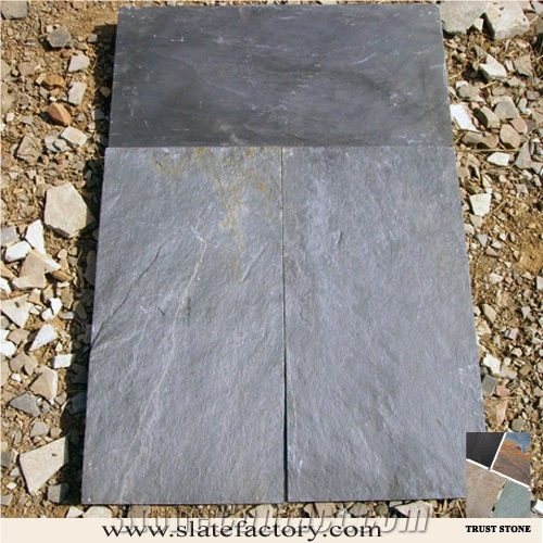 Natural Slate Tile for Flooring, China Black Slate