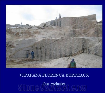 Juparana Florence Bordeaux Granite Block