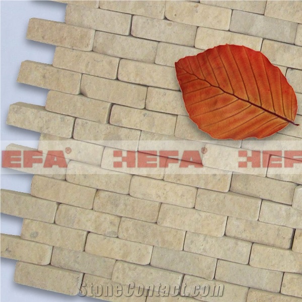 Beige Mosaic Border Pattern XMD015BL1, Beige Limestone Mosaic