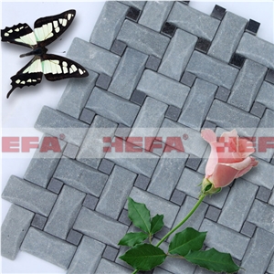 Black Mosaic Bathroom Tiles XMD011AA, Esite Black Basalt Mosaic