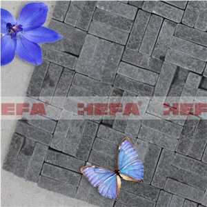 Deep Grey Cheap Mosaic Tiles XMD013A, Esite Grey Basalt Mosaic