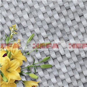 Grey Mosiac Tile XMD027Se, Serpeggiante Grey Marble Mosaic