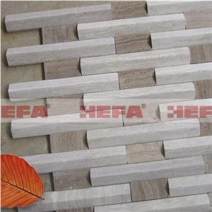 Grey Stone Mosaic Tile Mural XMD020Se, Wood Vein Grey Marble Mosaic