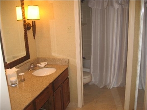 Homewood Suites Hotel Granite Vanitytops, Golden Yellow Granite Bath Tops