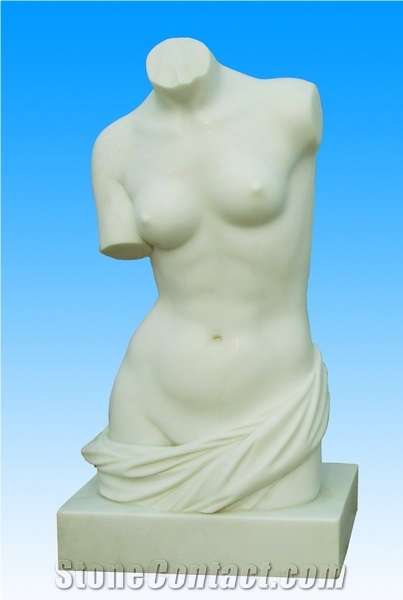 Marble Bust, White Marble Sculpture, Statue