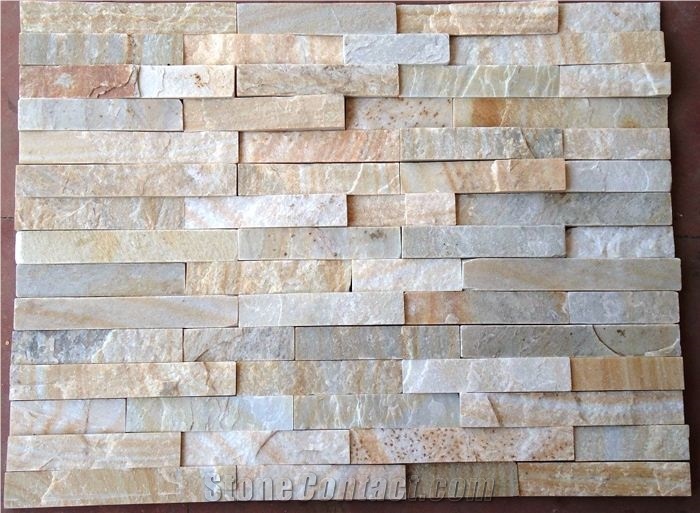 Himachal Golden Wall Panels, Himachal Yellow Quartzite Cultured Stone