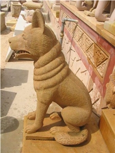 Beige Sandstone Animal Sculpture