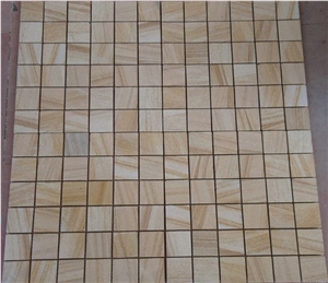 Teak Wood Sand Stone Mosaic, Teakwood Sandstone