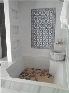 Turkish Hammam, Marmara White Marble Bath Design