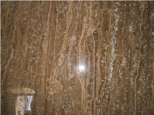 Chocolate Travertine Slab, Iran Brown Travertine