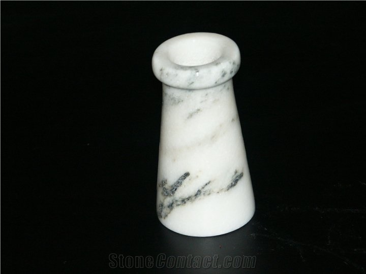 Marble Flower Vase, Solishte White Marble Home Decor