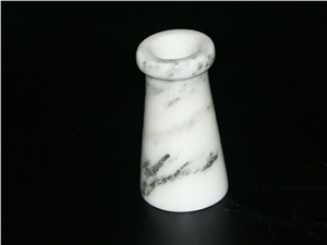 Marble Flower Vase, Solishte White Marble Home Decor