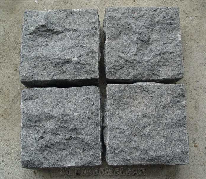 G654 Granite Cube Stone, Padang Dark Grey Granite Cube Stone